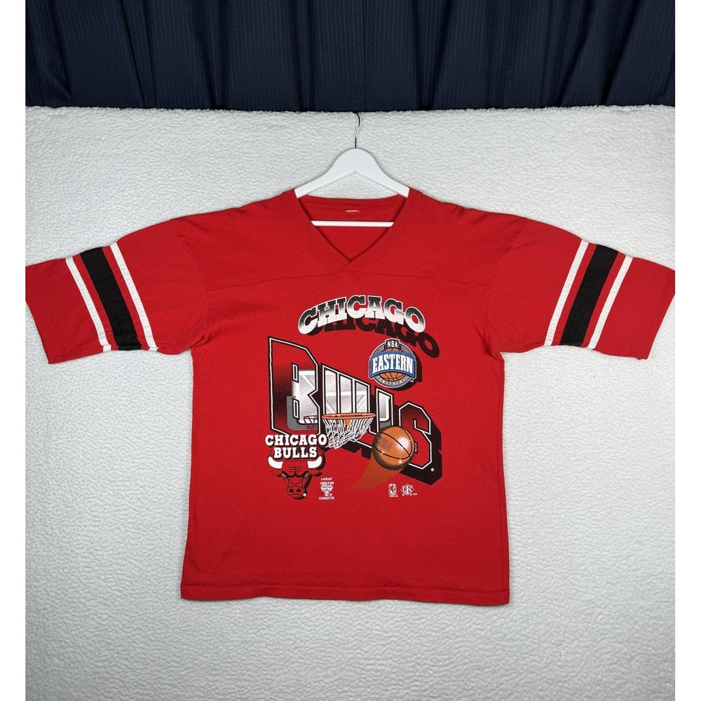 Vintage 1995 Chicago Bulls NBA Eastern Conference Shirt 3/4 Sleeves - Large
